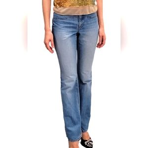 Ralph Lauren Low-Rise Slight Wide Leg Jeans Distressed